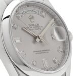 Rolex Day-Date ⁠118206 Platinum Silver Diamond Dial (2022) - Image 3